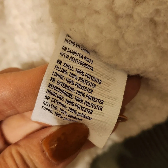 AE Fleece Lined Hooded Bomber Jacket - Picture 4 of 14